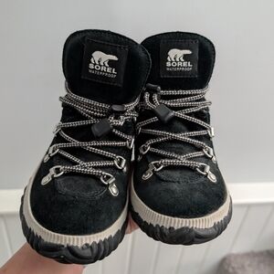 Sorel Black Waterproof Kids Boots